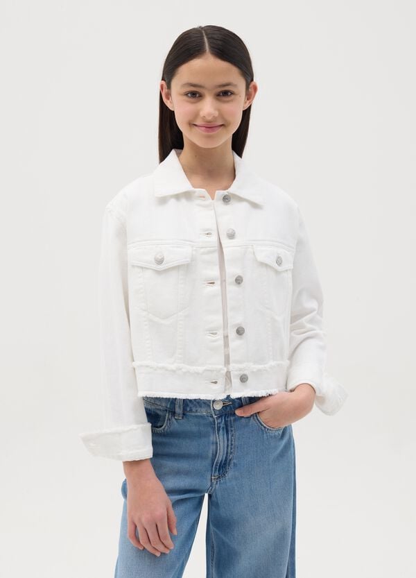 Ovs Giacca cropped fit in denim