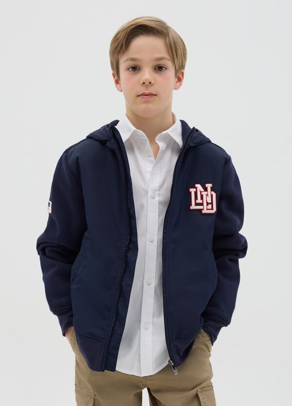 Ovs Giacca full-zip trapuntata con ricamo "LND"