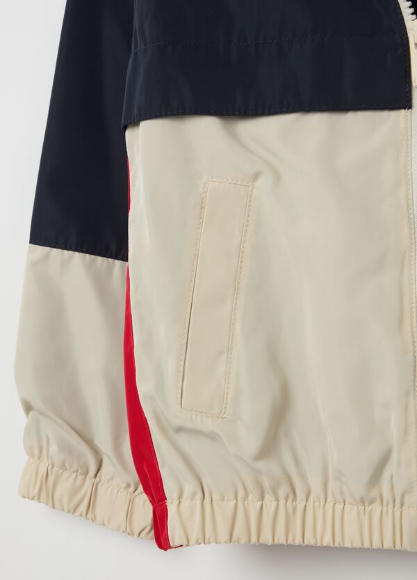 Ovs Giacca Impermeabile Color Block Con Cappuccio