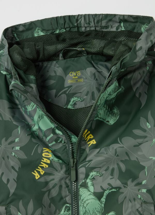 Ovs Giacca Impermeabile Con Cappuccio E Stampa