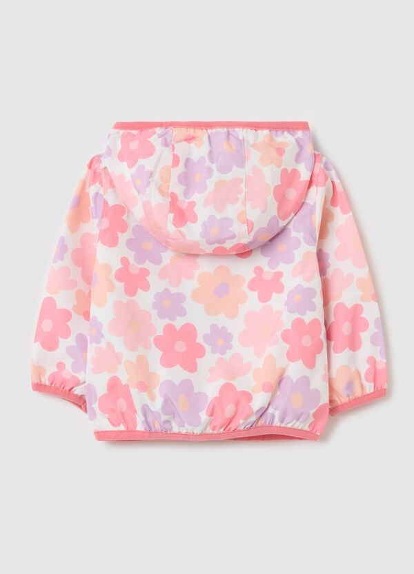 Ovs Giacca Impermeabile Con Cappuccio Stampa Fiori