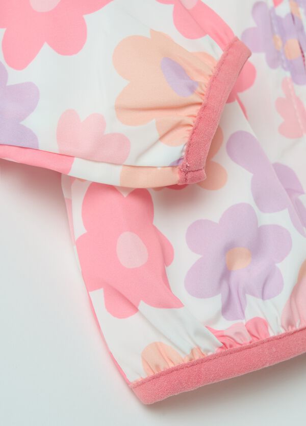 Ovs Giacca Impermeabile Con Cappuccio Stampa Fiori