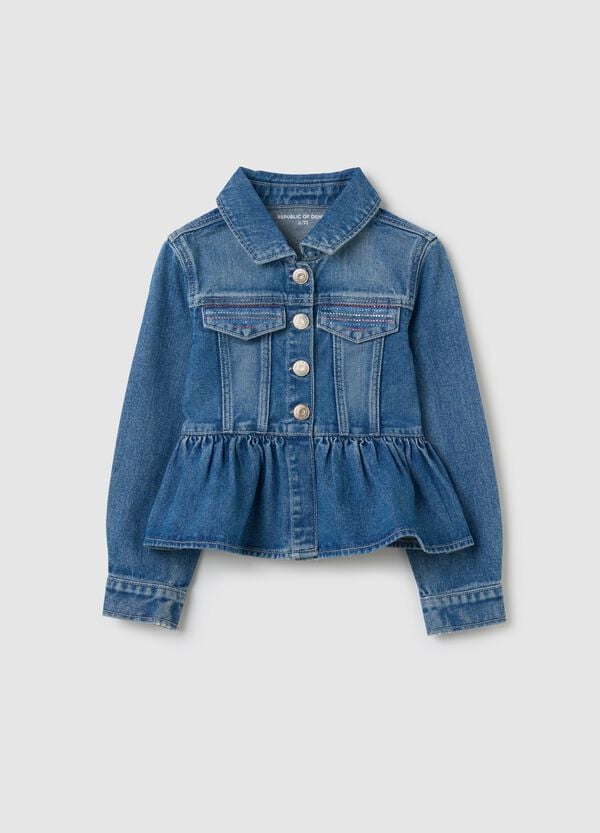 Ovs Giacca in denim con balza
