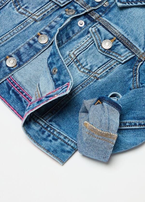 Ovs Giacca In Denim Con Ricamo Lettering