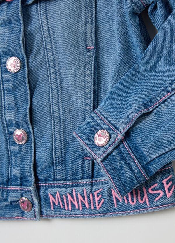 Ovs Giacca In Denim Con Volant E Ricamo Minnie