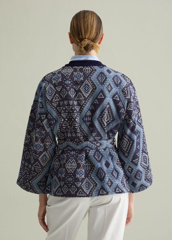 Ovs Giacca Kimono In Fantasia Geometrica Jacquard