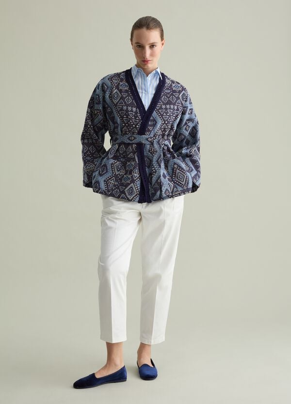 Ovs Giacca kimono in fantasia geometrica jacquard