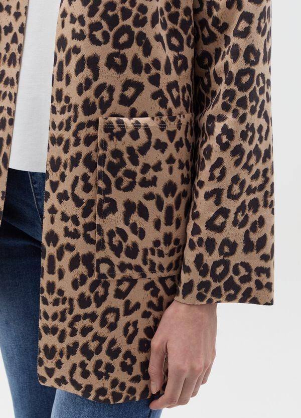 Ovs Giacca Lunga Aperta Animalier