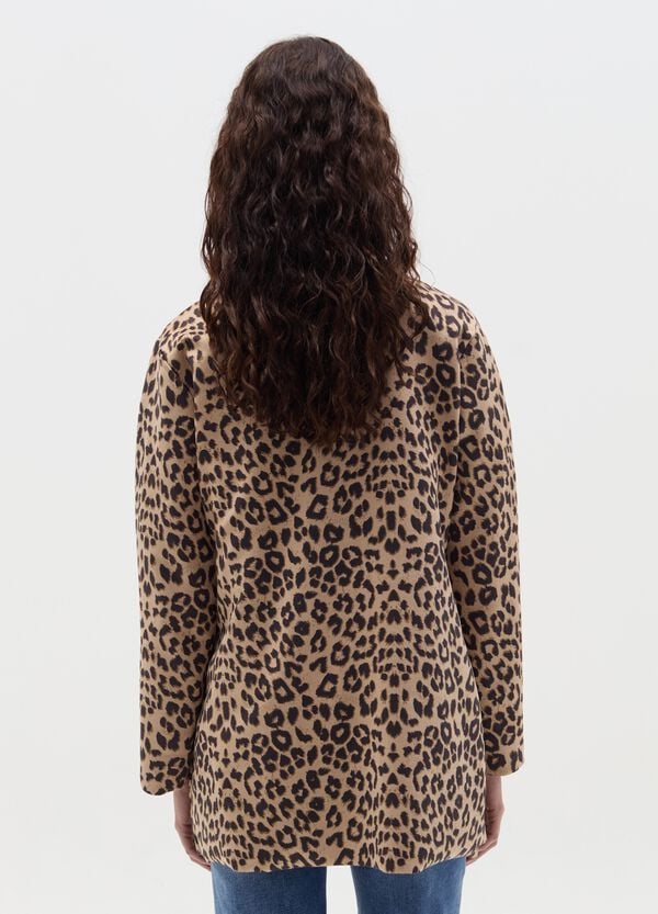 Ovs Giacca Lunga Aperta Animalier