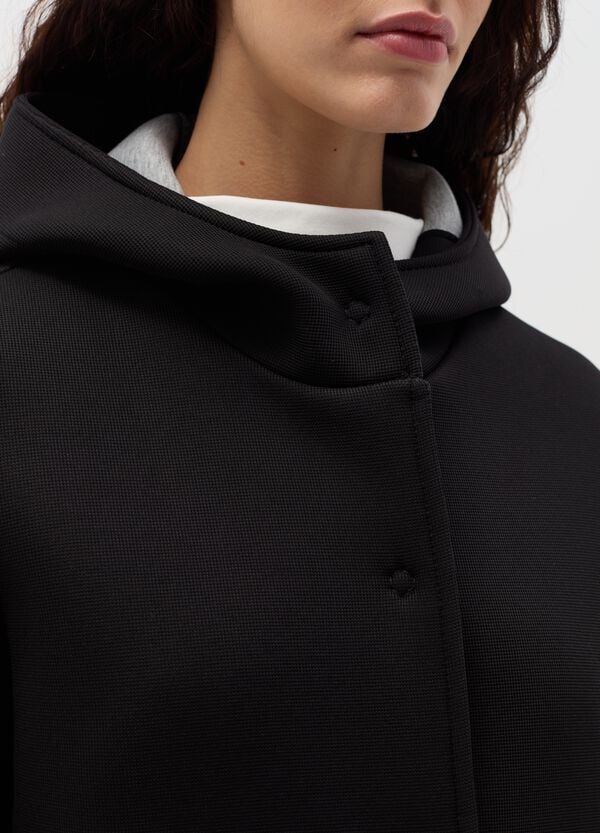 Ovs Giacca Lunga Con Cappuccio E Bottoni