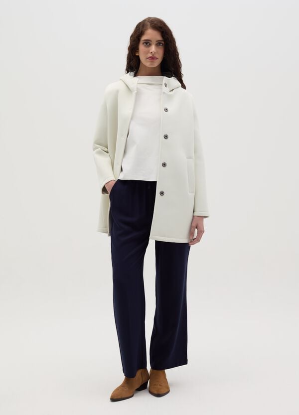 Ovs Giacca Lunga Con Cappuccio E Bottoni