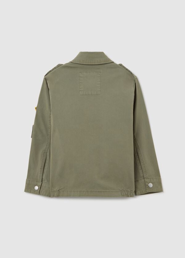 Ovs Giacca Sahariana In Cotone Con Patch