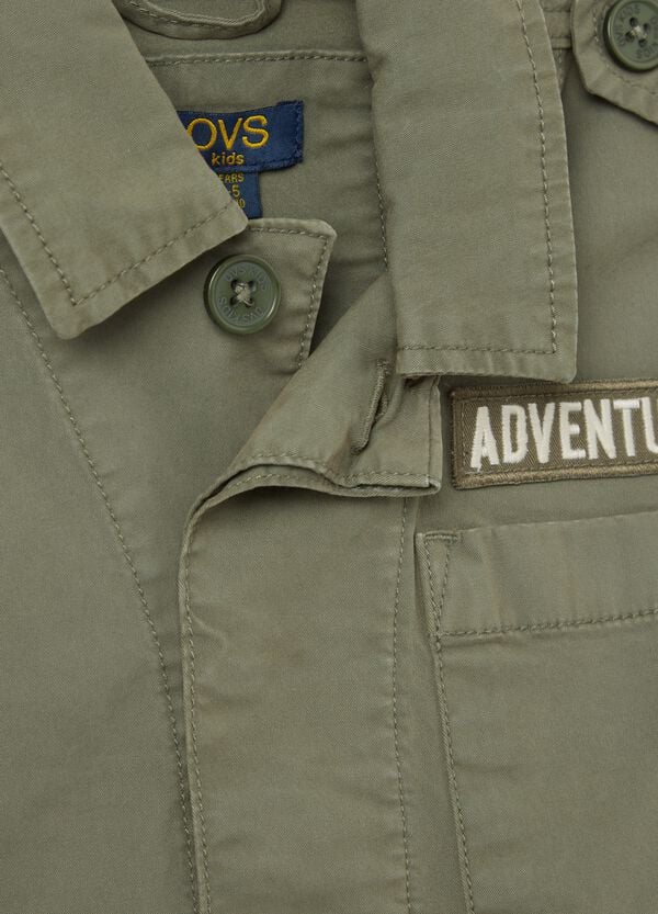 Ovs Giacca Sahariana In Cotone Con Patch
