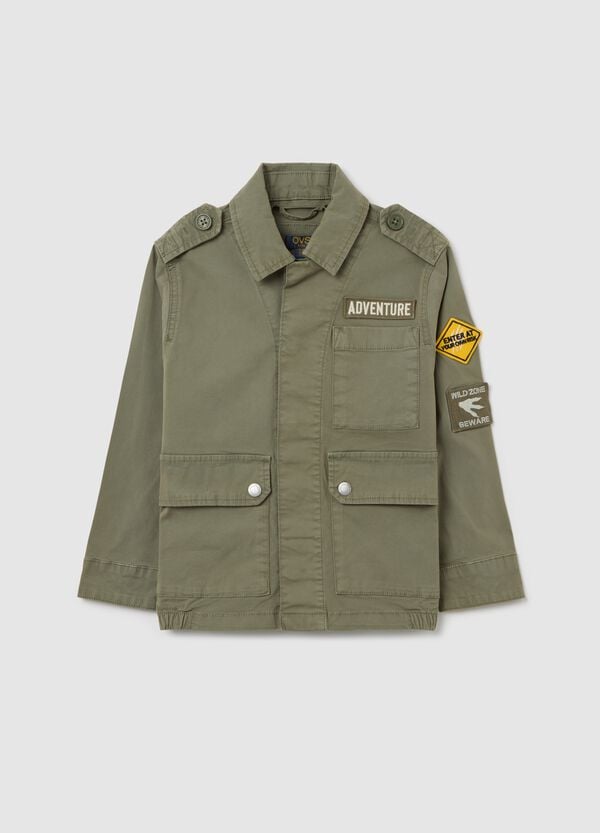Ovs Giacca sahariana in cotone con patch