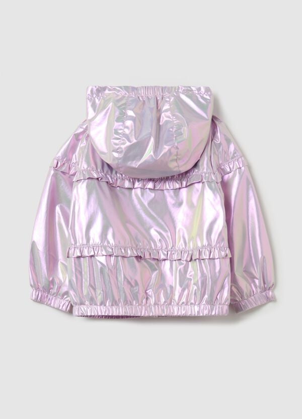Ovs Giacca Shiny Con Cappuccio E Rouches