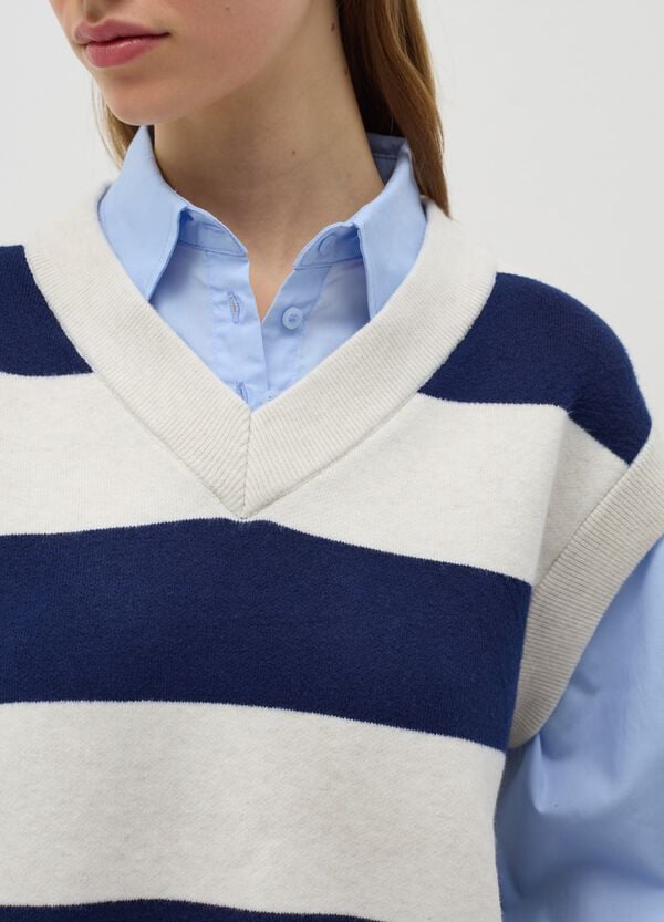 Ovs Gilet Chiuso A Righe