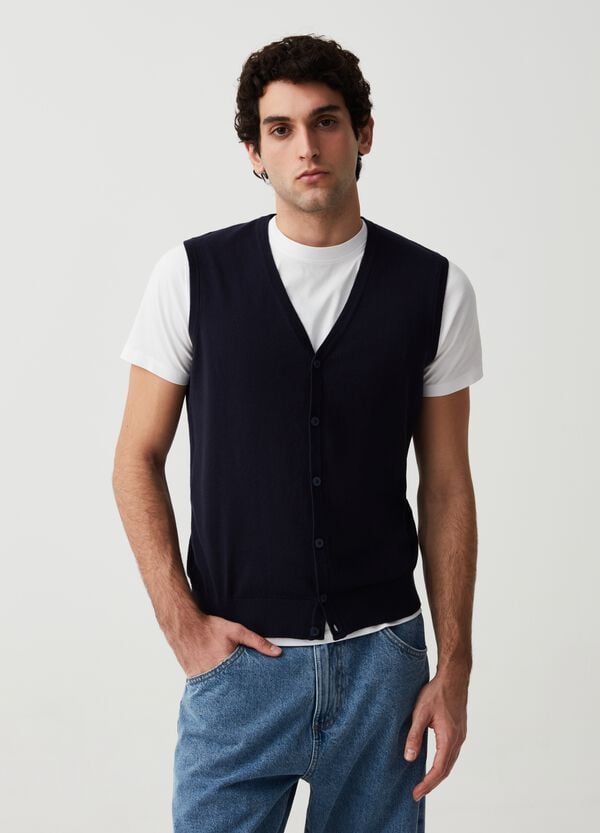 Ovs Gilet Con Scollo A V E Bottoni