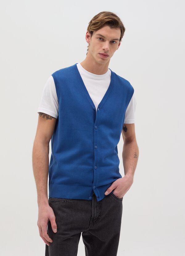 Ovs Gilet Con Scollo A V E Bottoni
