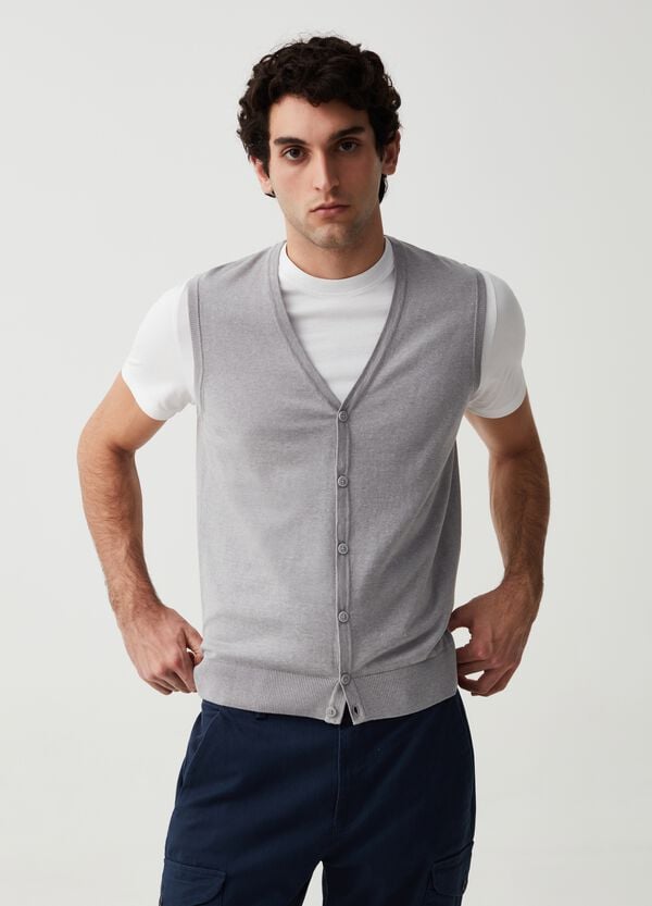 Ovs Gilet con scollo a V e bottoni