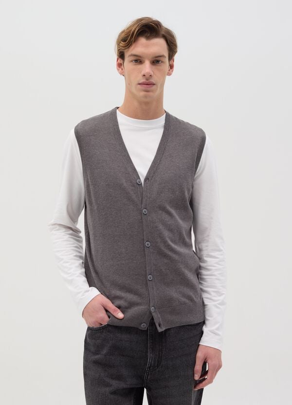 Ovs Gilet Con Scollo A V E Bottoni