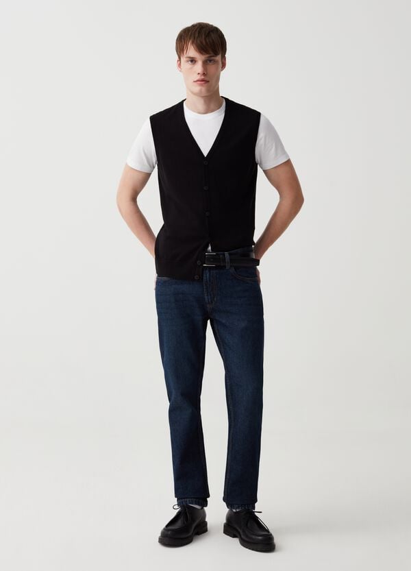 Ovs Gilet Con Scollo A V E Bottoni
