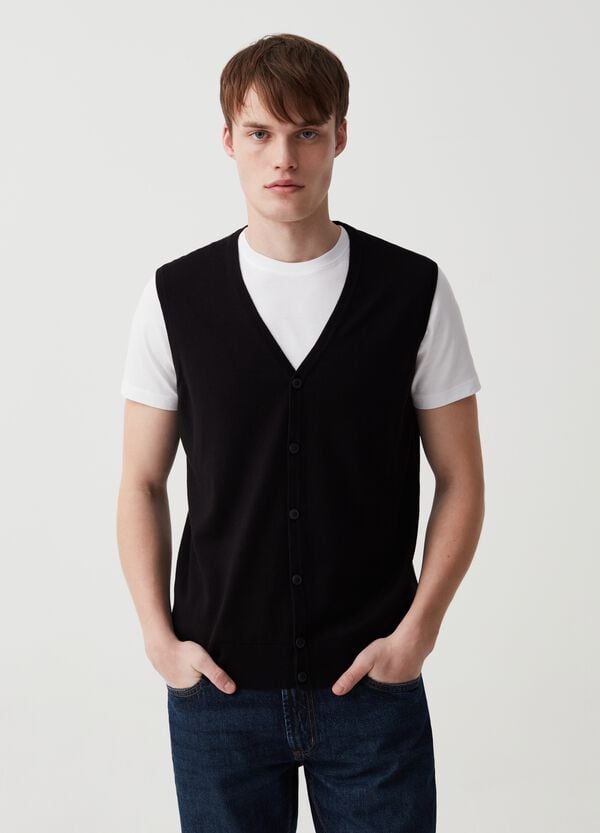 Ovs Gilet con scollo a V e bottoni