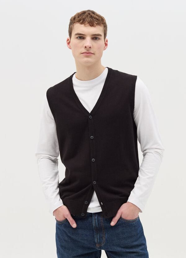 Ovs Gilet con scollo a V e bottoni