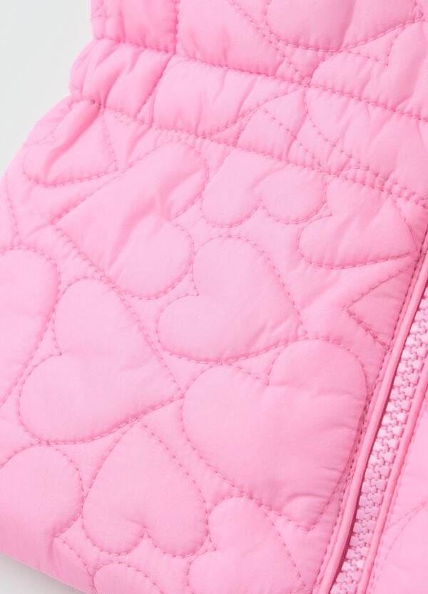 Ovs Gilet Full-zip Con Trapuntatura A Cuori