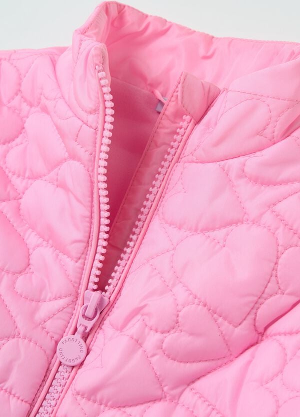 Ovs Gilet Full-zip Con Trapuntatura A Cuori