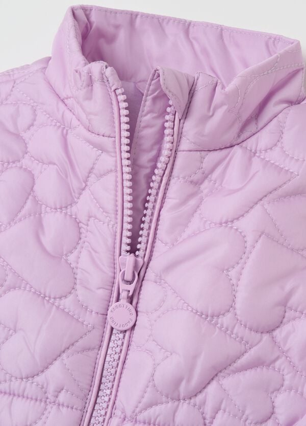 Ovs Gilet Full-zip Con Trapuntatura A Cuori