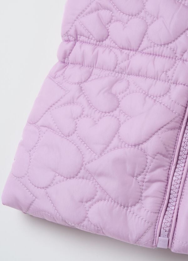 Ovs Gilet Full-zip Con Trapuntatura A Cuori