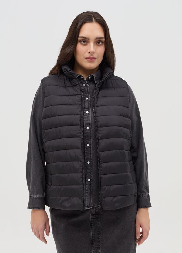 Ovs Gilet Full-zip Ultralight A Collo Alto Curvy