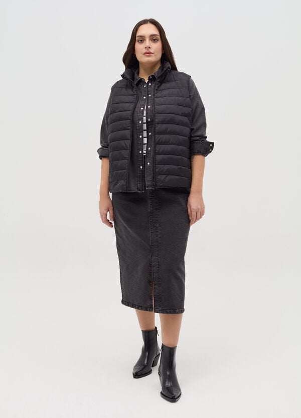 Ovs Gilet full-zip ultralight a collo alto Curvy