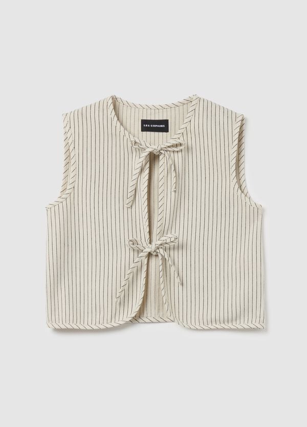 Ovs Gilet gessato in denim