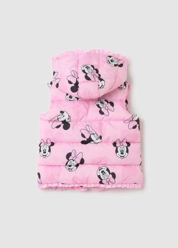 Ovs Gilet Imbottito Con Cappuccio Stampa Minnie