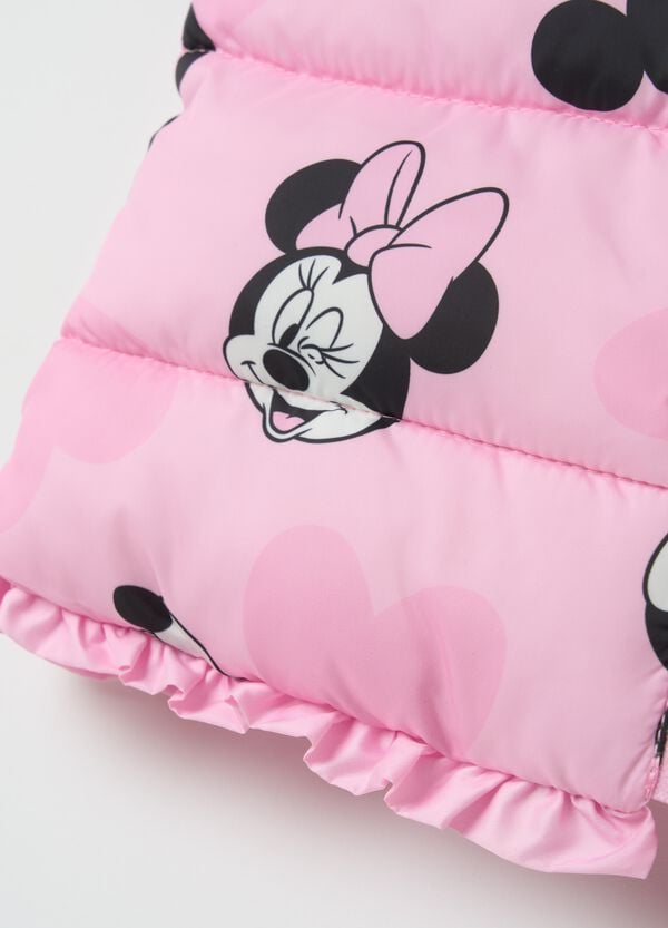 Ovs Gilet Imbottito Con Cappuccio Stampa Minnie