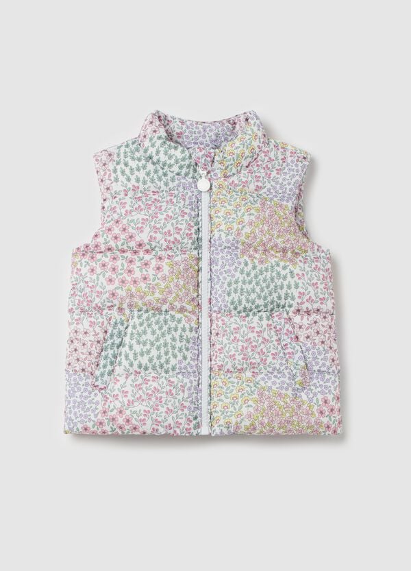 Ovs Gilet imbottito in fantasia floreale