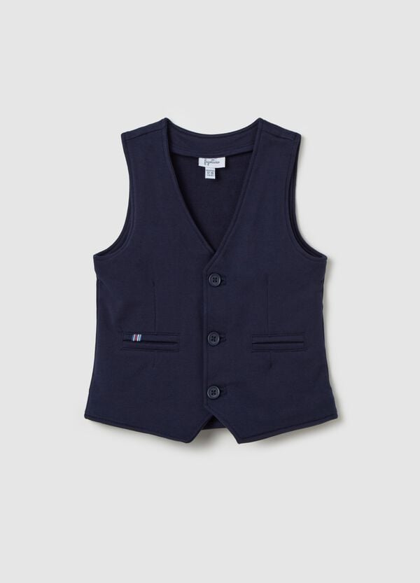 Ovs Gilet in French Terry con scollo a V