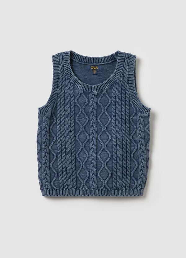 Ovs Gilet In Maglia Con Lavorazione A Trecce