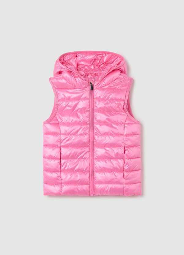 Ovs Gilet rosa con cappuccio e unicorno