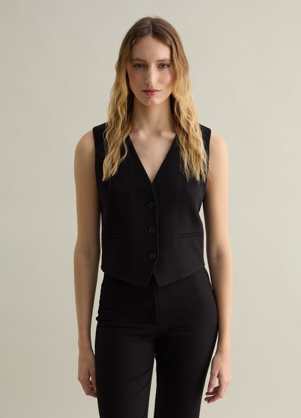 Ovs Gilet Tinta Unita Con Bottoni