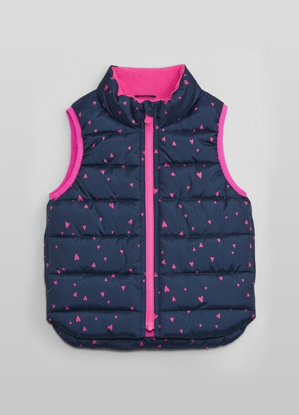 Ovs Gilet trapuntato full-zip con stampa