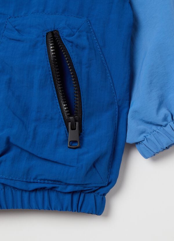 Ovs Giubbino Full-zip Bicolore Con Cappuccio
