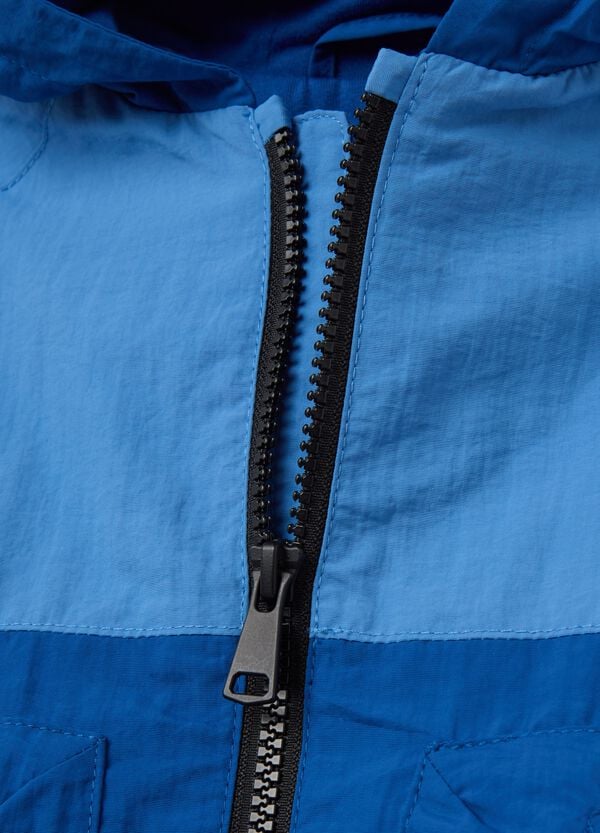 Ovs Giubbino Full-zip Bicolore Con Cappuccio