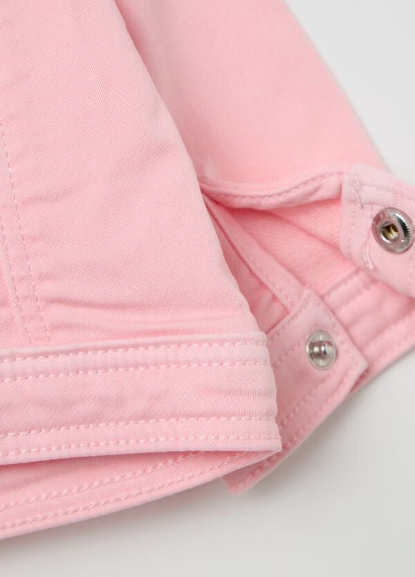 Ovs Giubbotto In Denim Con Ricamo Floreale