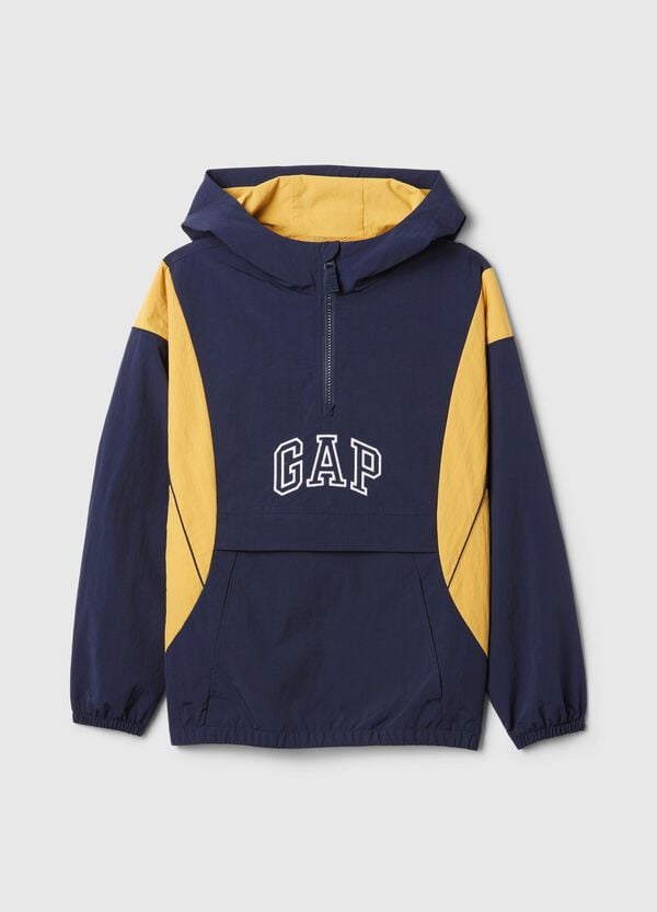 Ovs Giubbotto Mezza Zip Con Cappuccio E Logo