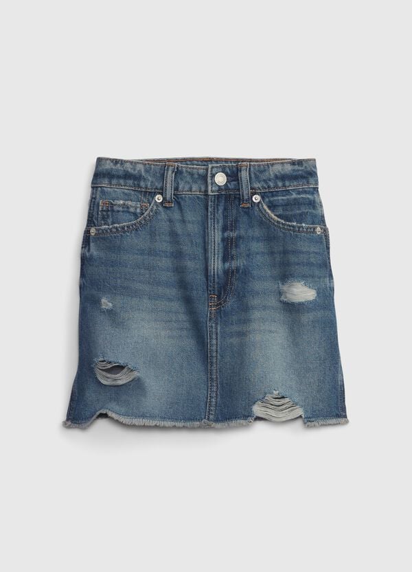 Ovs Gonna in denim effetto distressed