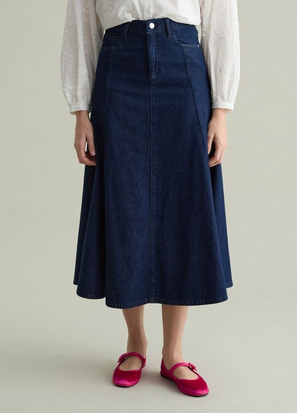 Ovs Gonna Lunga A Ruota In Denim