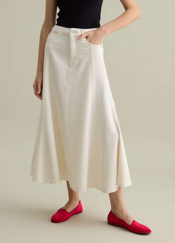 Ovs Gonna Lunga A Ruota In Denim