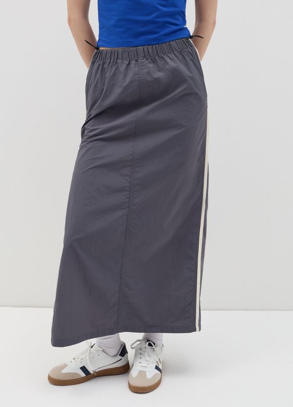 Ovs Gonna Lunga In Nylon Con Spacchi